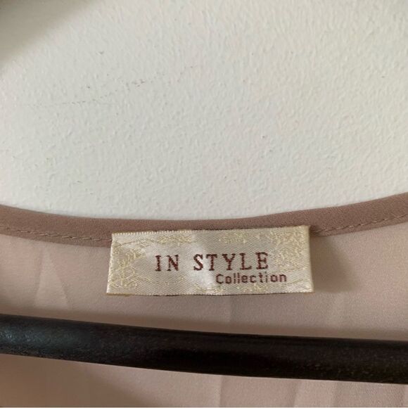 In Style Nude Lace Pleated Sleeveless Party Occasion Mini Dress - Picture 3 of 6